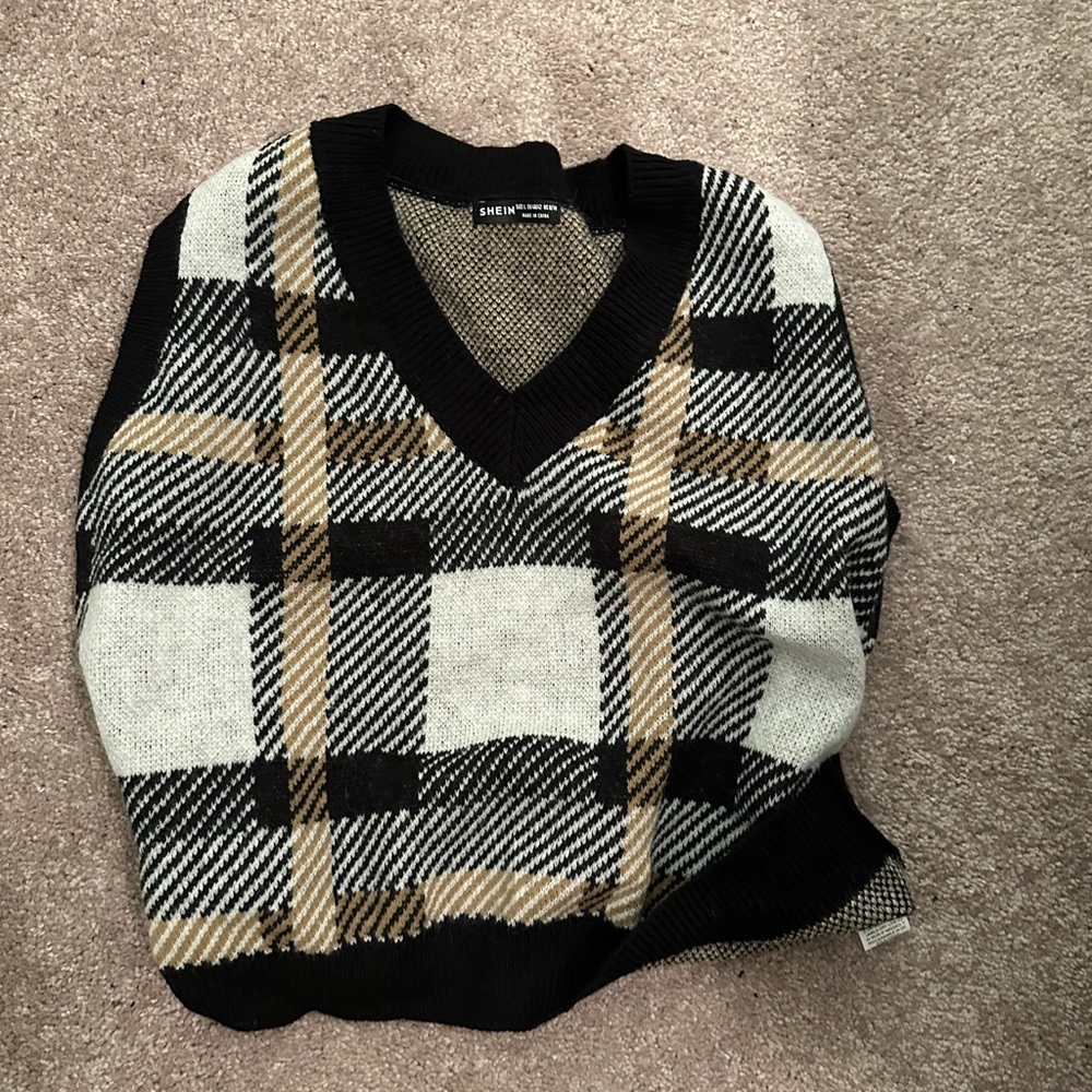Plaid Pattern Sweater Vest